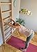 BenchK 112 Solid Beech Wooden Wallbars with Oval Rungs, Adjustable Pull Up Bar and Removable BenchTop Used as a Desk for Work Space, Coworking Offices, Children Room Decor, Toddler Room