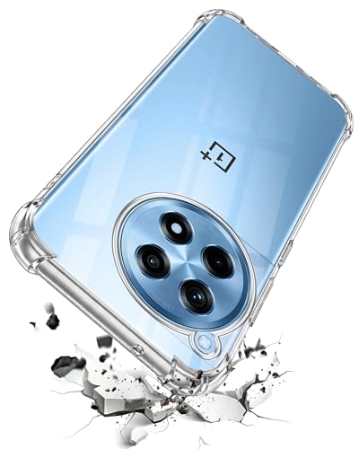 Image of Jkobi Shockproof Crystal-Clear Back Cover for OnePlus 12R 5G (Anti Yellow Case | Drop & Camera Protection | Hard Polycarbonate)