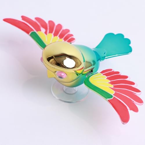 New Fun Cute Flaps Wings Flying Bird Car Sticker Decals for Car Roof,Cars Rearview Mirror,Car Engine Hood,Motorcycle,Used for Sedan SUV Pickup Exterior Decoration,Waterproof(Red&Green)(1pcs)