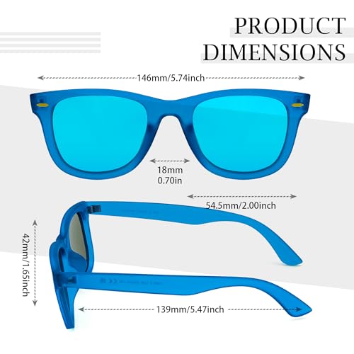 Image of SIPHEW Polarized Sunglasses for Women & Men - UV400 Mirrored Beach Eyewear, Designer Unisex Fashion Sunglasses w /Medium Fit