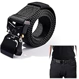 Taktischer Gürtel, 125cm Arbeitsgürtel Herren mit Schnellverschluss, 3,8 cm breit Tactical Belt Nylon Herren-Gürtel, Gürtel Arbeitshose für Draussen Sportarten Camping
