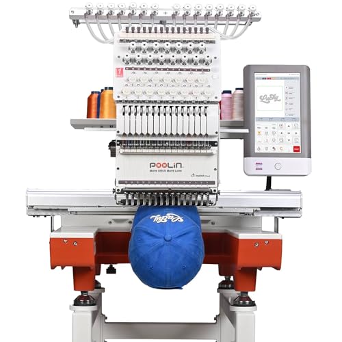 POOLIN EOX 15-Needle Commercial Embroidery...