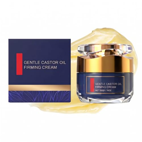 Crema hidratante de aceite de ricino, con aceite de ricino, cre-ma antienvejecimiento, Adecuado para rostro y cuerpo, hidratación e hidratación duradera de la piel, 50g