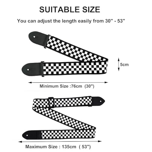 Image of DEVICE OF URBAN INFOTECH Guitar Strap Belt for Acoustic & Electric Guitar Adjustable Buckle Guitar Strap Modern Design Guitar Belt For Acoustic /Bass /Electric Guitars