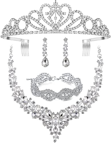 Paxuan Wedding Bridal Prom Crystal Rhinestone Necklace...