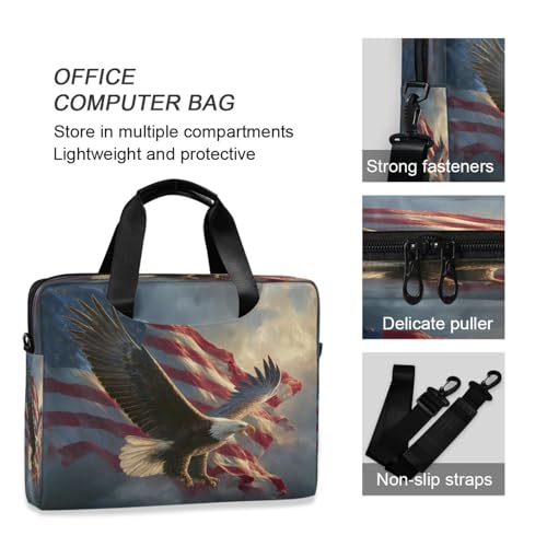 Maletín para Laptop con diseño águila y bandera americana miniatura 5