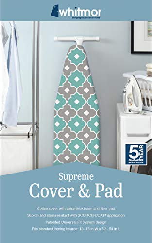 Whitmor Supreme Ironing Board Cover And Pad, Paragon Taupe/Gray #TOP2