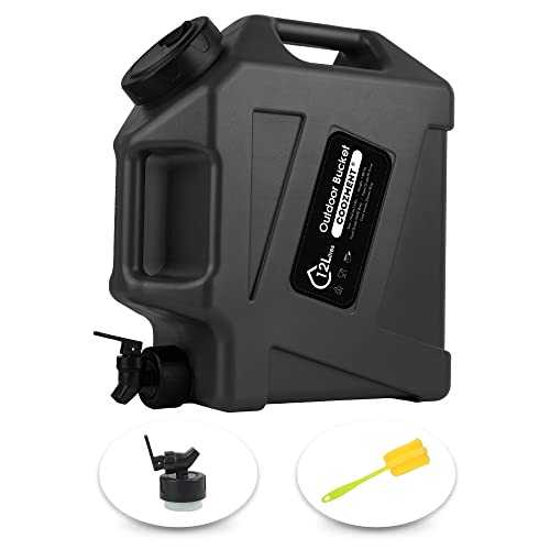 COOZMENT 3.2 Gallon Portable Water Containers with Spigot, BPA Free Black Water Tank, Multifunction...