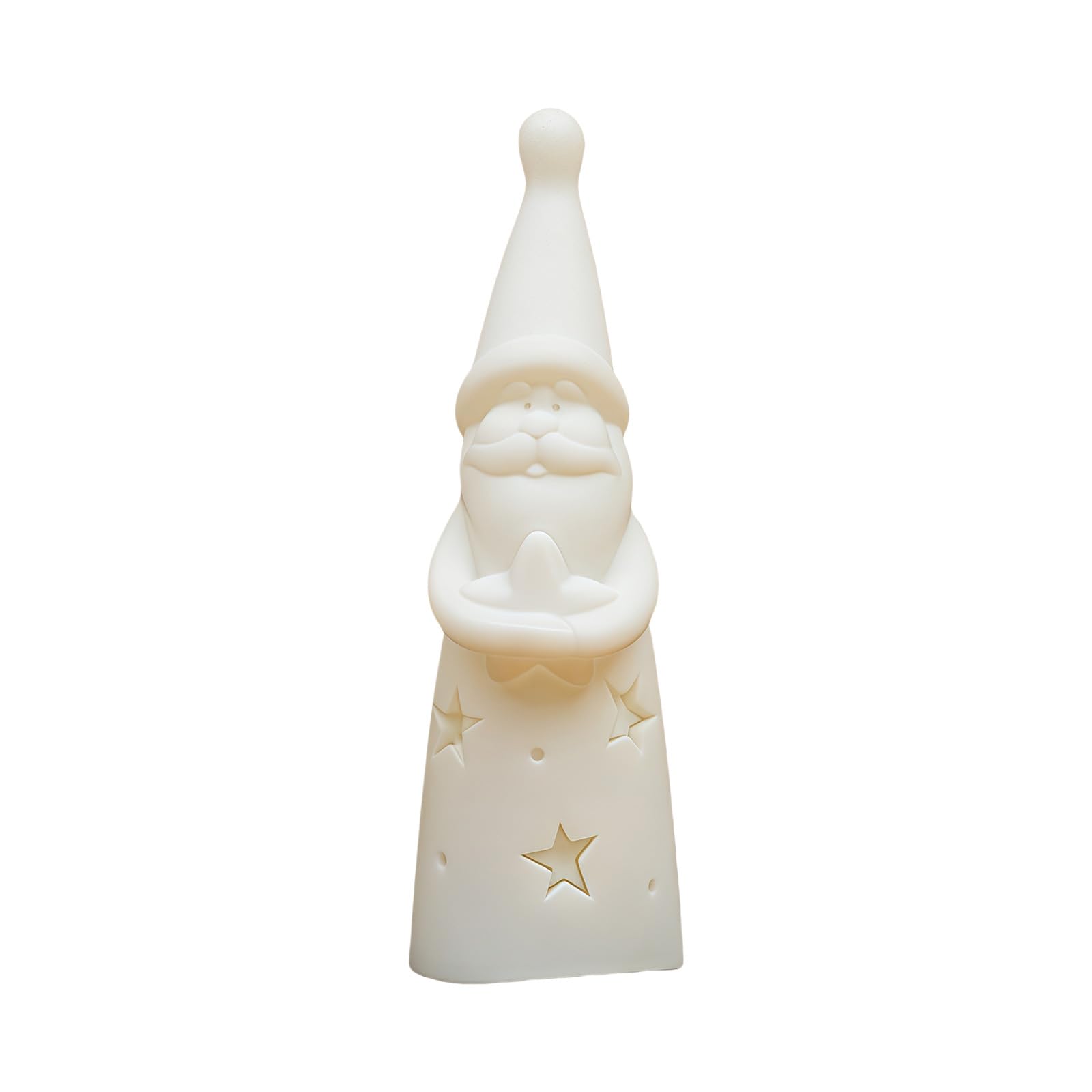 Jazuaiao Portable Christmas Tree Toppers Lights Santa Snowman Star Ornament Sturdy Indoors Outdoor Holiday Decors Bedsides Tabletop Decoration