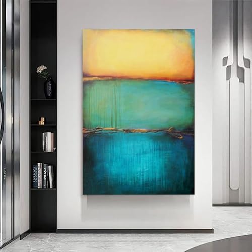 Toile abstraite Mark Rothko Baie d'émeraudes I tableau décoration murale encadré
