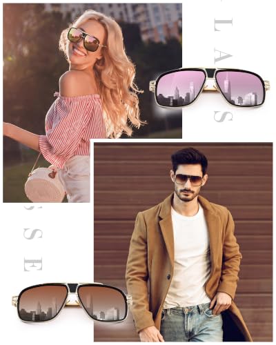Image of Frienda 3 Pairs Mens Sunglasses Oversized
