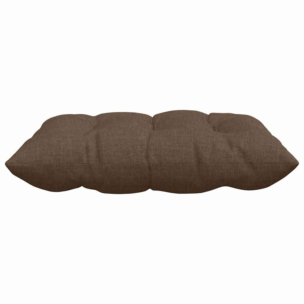 Sitzkissen 4 Stück Braun Stoff 40 x 40 x 6 cm mit rutschfesten Bindebändern, waschbare Stuhlkissen ergonomisch für Esszimmer, Büro, Balkon, Terrasse und Garten