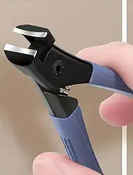 1 cortador de unhas profissional de aço inoxidável com capa anti-respingos - aparador afiado para unhas grossas e largas - perfeito para homens e idosos, azul