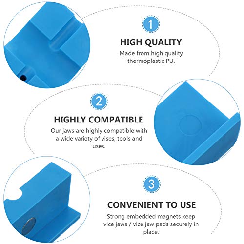 TEHAUX Duas Pinzas Pu Rua Almohadilla de Mand Íbula de Vicio- 2 Juegos de Protector de La Tapa de La