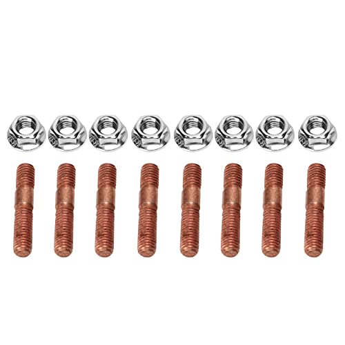 Kit de pernos roscados turbo de 8 piezas Aramox con paso M8 1.25 para colector de escape