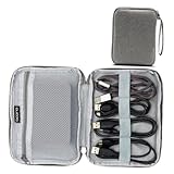 HYTROVE ポータブル外付けハードディスクケース 耐衝撃 防水収納ケース 軽量コンパクト 持ち運び便利 イヤホン 小物収納対応 グレー