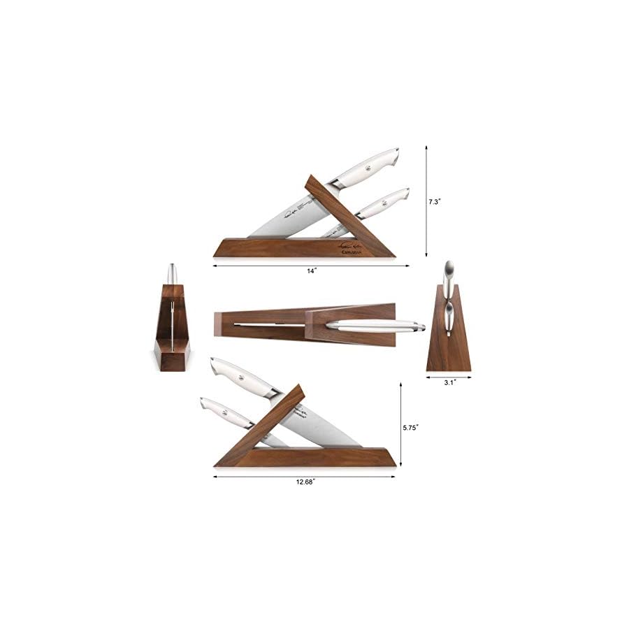 Cangshan-Thomas-Keller-Signature-Collection-Swedish-Powder-Steel-Forged-3-Piece-TAI-Block-Walnut-White Cangshan Thomas Keller Signature Collection Swedish Powder Steel Forged, 3-Piece TAI Block, Walnut, White