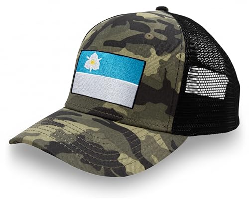Image of International Tie City Hat for Men and Women, Adjustable Snapback Trucker Baseball Cap with Embroidered Patch