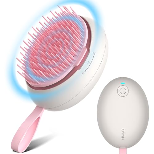 Chmilis Scalp Massager Hair Growth - Electric Head Massager Brush - Unique Birthday Gifts for Women - Sonic Vibration Comb for Stimulating Follicles - Relax Scalp Stress for Mom - Pink