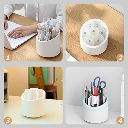 Homoyoyo Suporte giratório para pincéis de maquiagem, caixa de armazenamento de pincéis de maquiagem