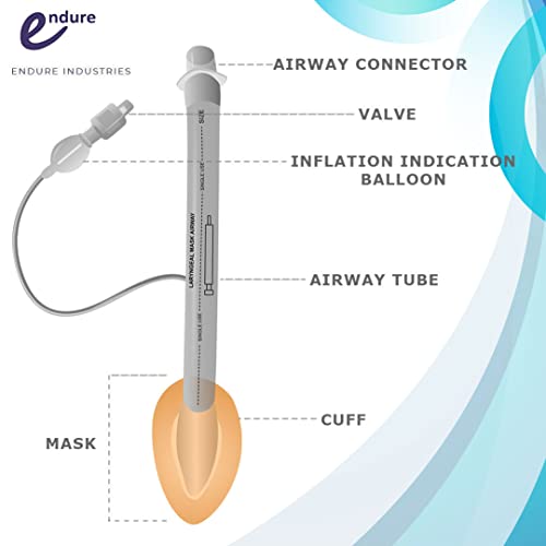Endure Disposable Laryngeal Mask Airway, Lma, 1 Pack (Size 5) #TOP2