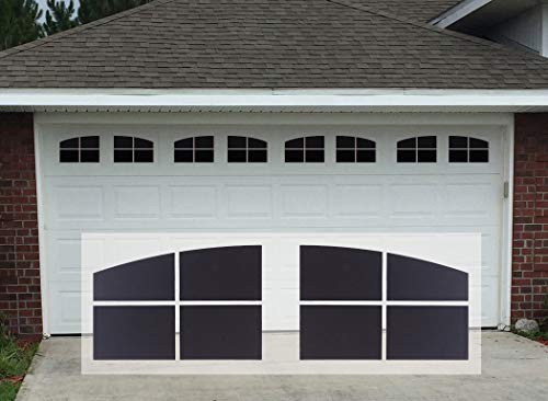 Sanfurney Magnetic Garage Door Windows Panes Faux Fake Decorative Window Decals 32 Pack for 2 car Garage Kit
