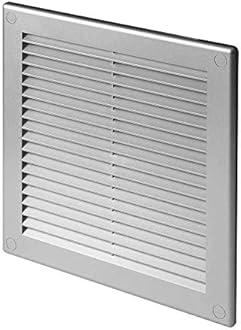Air Vent Grille| with Anti-Insect Mesh | Vent Cover for Inside and Outside of The Building |Fly Screen and Screw Covers | Silver (TRU6SS 200mm x 200mm)