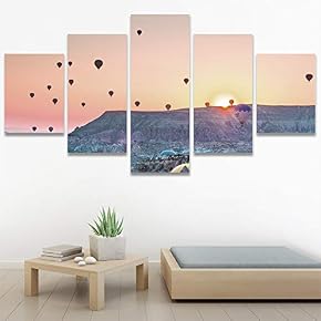 SIGNWIN 5 Panel Canvas Wall Art Modern Art...