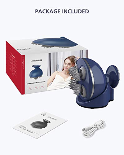 COMFIER Wireless Kopfmassagegerät, Tragbare Kopfmassagegeräte mit 4 Massageköpfen und 68 Knoten, Tragbares Handheld-Haarmassagegerät für Haarwachstum, Stress Relax, Ideales Haustier-Massagegerät - Image 8