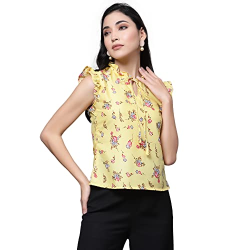 Image of OOMPH! Women's Crepe Floral Relaxed Fit Shirt