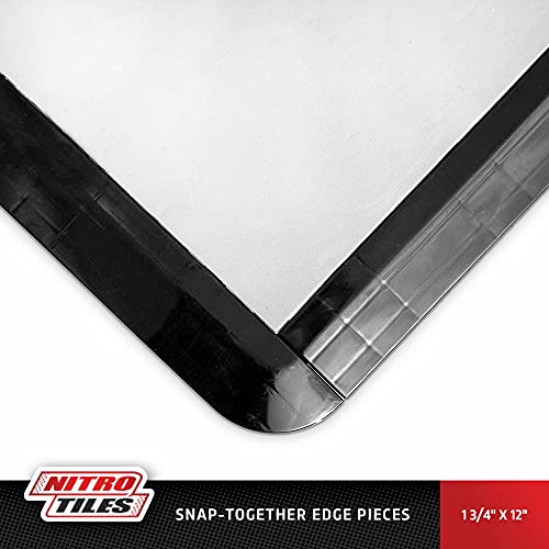 Incstores Edge Pieces For Nitro Interlocking Garage Floor Tiles | Ramped Edges For Our Plastic Floor Tiles To Build Smarter Garage, Workshop, Shed, Or Trailer | Gunmetal, Female Edge #TOP1