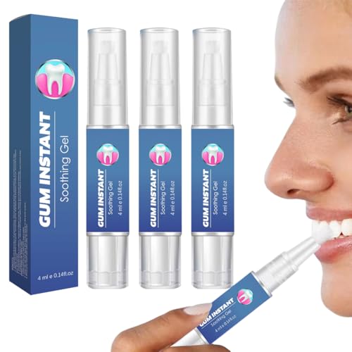 SUJEBKC 3pcs De Traitement Parodontal,Sourire Libre Gel Gingival,Traitement Immédiat Des Gencives Et Restauration