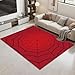 Black Spider Web Area Rug Red Outdoor Spider Web Decoration Carpet Halloween Spider Web Parrern Rug for Living Room Bedroom Indoor Outdoor Decor 3' x 4'