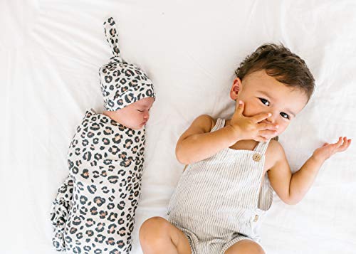Image of Copper Pearl Baby Beanie Hat Top Knot Stretchy Soft Zara