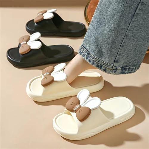 Rabbit Bow Slide Slippers Sandals Cute Women Slide Non Slip Outdoor Indoor Footwear Funny Slide Slippers3