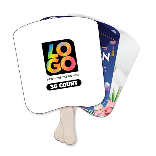 Custom Bread Shaped Hand Fans – Personalized Fundraiser Souvenirs with Sponsor Branding – Unique Event Tools for Community Outreach, Marketing Exposure (Qty 36)