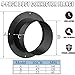 RHBLME 4 Pack 5 Inch Duct Connector Flange, Plastic Straight Pipe Flange, Round Ducting Flange Plastic Duct Collar for Heating Cooling Ventilation System (125mm, Black)