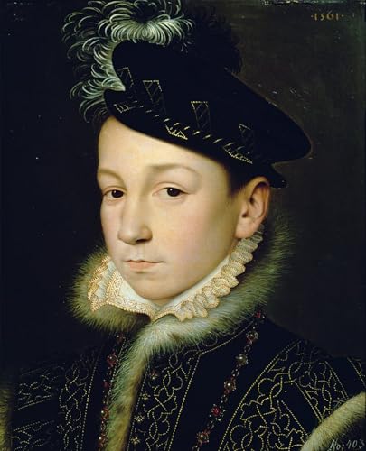 Cartel del Lienzo Carlo IX di Francois Clouet decoración elegante 60x90cm