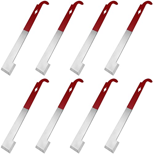 JOIKIT 8 Pack 10.6 Inch J Hook Hive Tool Stainless Steel Beehive Scraper Tools Bee Frame Lifter and Scraper Beekeeping Equipment for Beekeepers