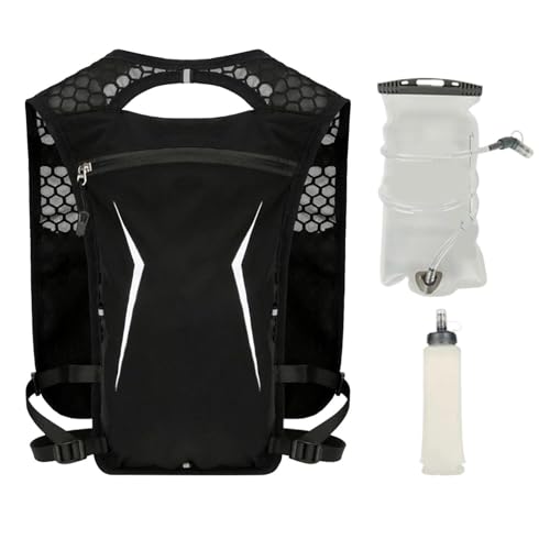 Mochila Hidratación para Running Chaleco Ligero de 5L con Portabotellas para Correr al Aire Libre