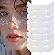 Auiremrti 8 Stück Holografische Mehrfarbige Make-up-Patches für das Gesicht,Glitzernde Sommersprossen-Gesichtstattoos,Wasserfeste Festival Freckles,Make-up-Patches für Weihnachten