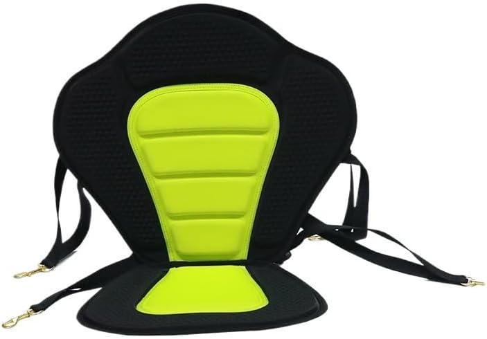 Kayak, Inflatable Boat Cushion Booster Seat with Adjustable Back, Black/Yellow, zy-01