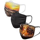 FOCO Standard Reusable Washable Breathable Cloth Fashion Mask, Beach Life Face Cover 3-Pack, Adult -  Team Beans, LLC