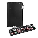 Numark Pack Contrôleur DJ DJ2GO2 Touch et Enceinte de Sonorisation Active ALTO TX412B pour Musique Live, Sets DJ, Événements, Production Musicale