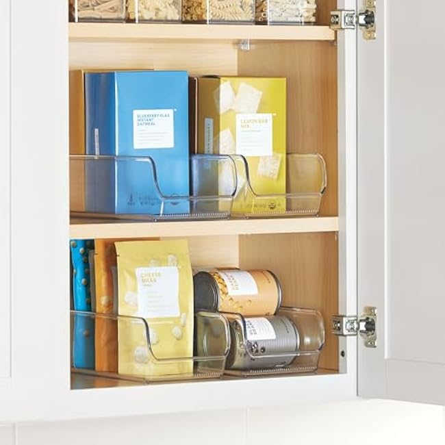 InterDesign iDesign Pantry Bin for Kitchen or Cabinet Storage - Set of 4 - Clear