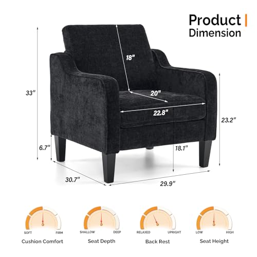 Image of VINGLI Accent Chairs Set of 2, Modern Traditional Armchair for Living Room