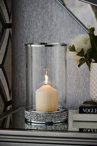 Antique Harper Gem Hurricane Candle Holder Pillar Candle Holder Crushed Crystal jewel Decorations, Gifts for Wedding Party Home