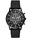 Fossil Men's 42mm Collider Stainless Steel and Silicone Hybrid HR Smart Watch, Color: Black (Model: FTW7010)