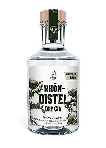Burgen Rhöndistel Dry Gin – sanfter und milder Geschmack - Aus Liebe zur Rhön (1x 0,5l)