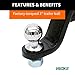 HICKS 45056 Trailer Hitch Mount with 2-Inch Ball & Pin, Fits 2-in Receiver,6000 lbs,4-Inch Drop